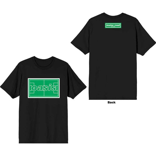 Oasis T-Shirt: Maine Road Football Pitch (Back Print)