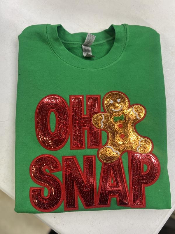OH SNAP Sequin Patch Gildan Sweatshirt T-Shirts, Hoodie | CiraTrend.com