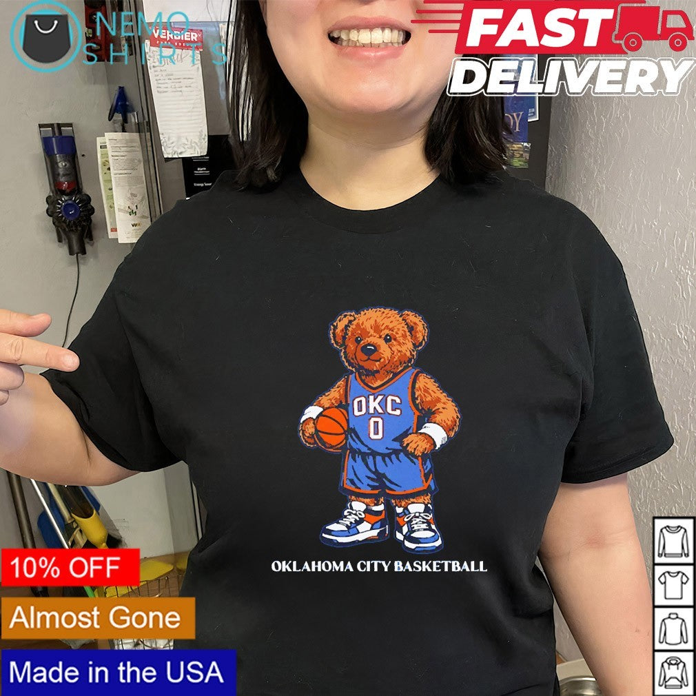 OKC Oklahoma City Thunder basketball teddy bear shirt