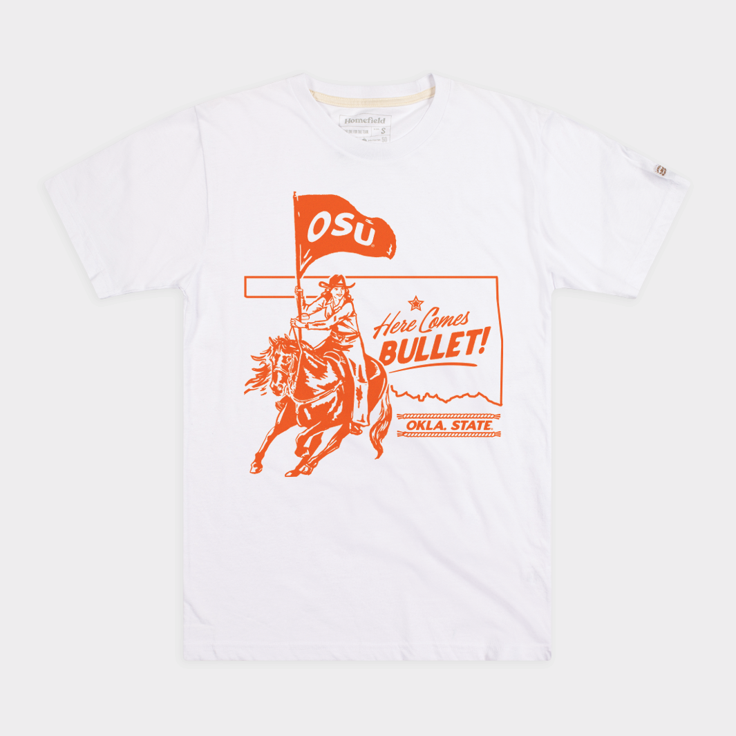 Oklahoma State Football "Here Comes Bullet!" Tee Style001