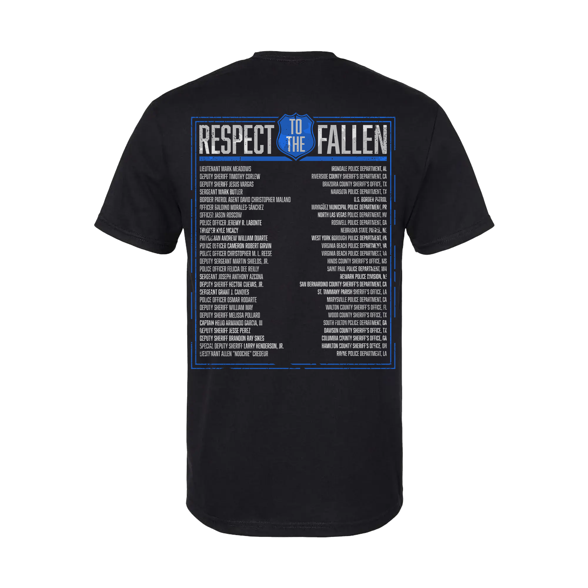 Back The Blue Police Commemorative T-Shirt - SIGNED Hoodie, Sweatshirt | CiraTrend.com (Image 3)