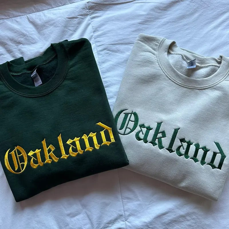 Oakland Embroidered Sweatshirt, Travel Sweatshirt, Oakland Gifts T-Shirts, Hoodie | CiraTrend.com