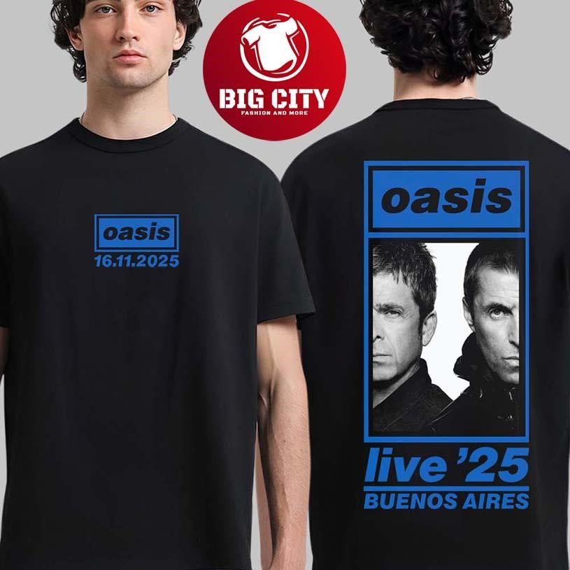 Oasis Live 25 Buenos Aires Argentina 2025 Two Sided Shirt