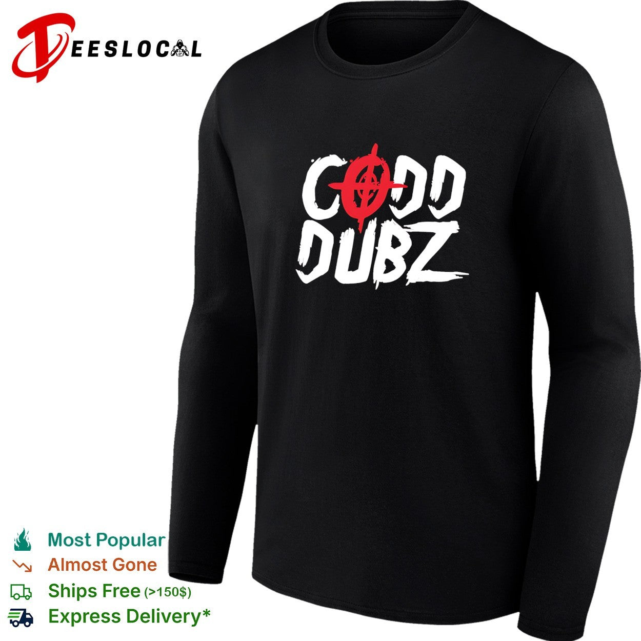 Odd Dubz red cross logo street shirt