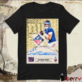 1-of-1 Jaxson Dart New York Giants Player-Worn Memorabilia Topps Chrome Football Signature t-shirt