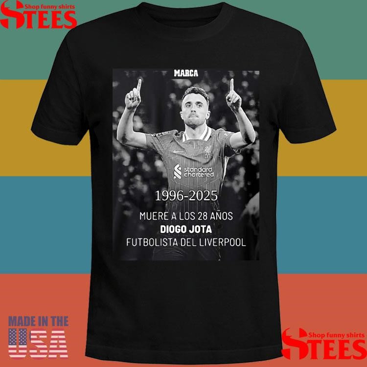 1996-2025 Muere A Los 28 Anos Diogo Jota Futbolista Del Liverpool T-shirt