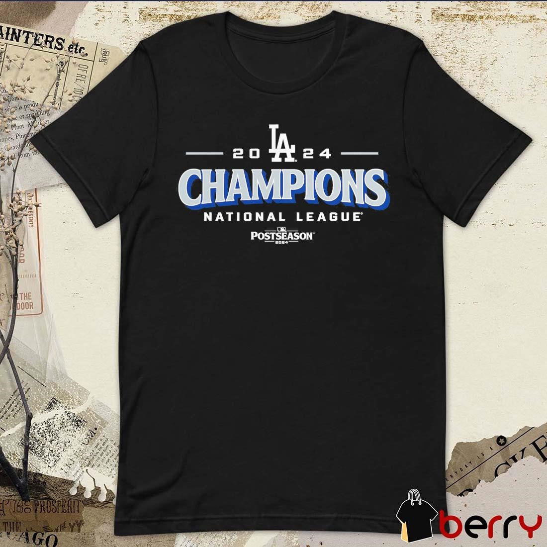 2024 Los Angeles Dodgers Black National League Champions MLB Postseason t-shirt