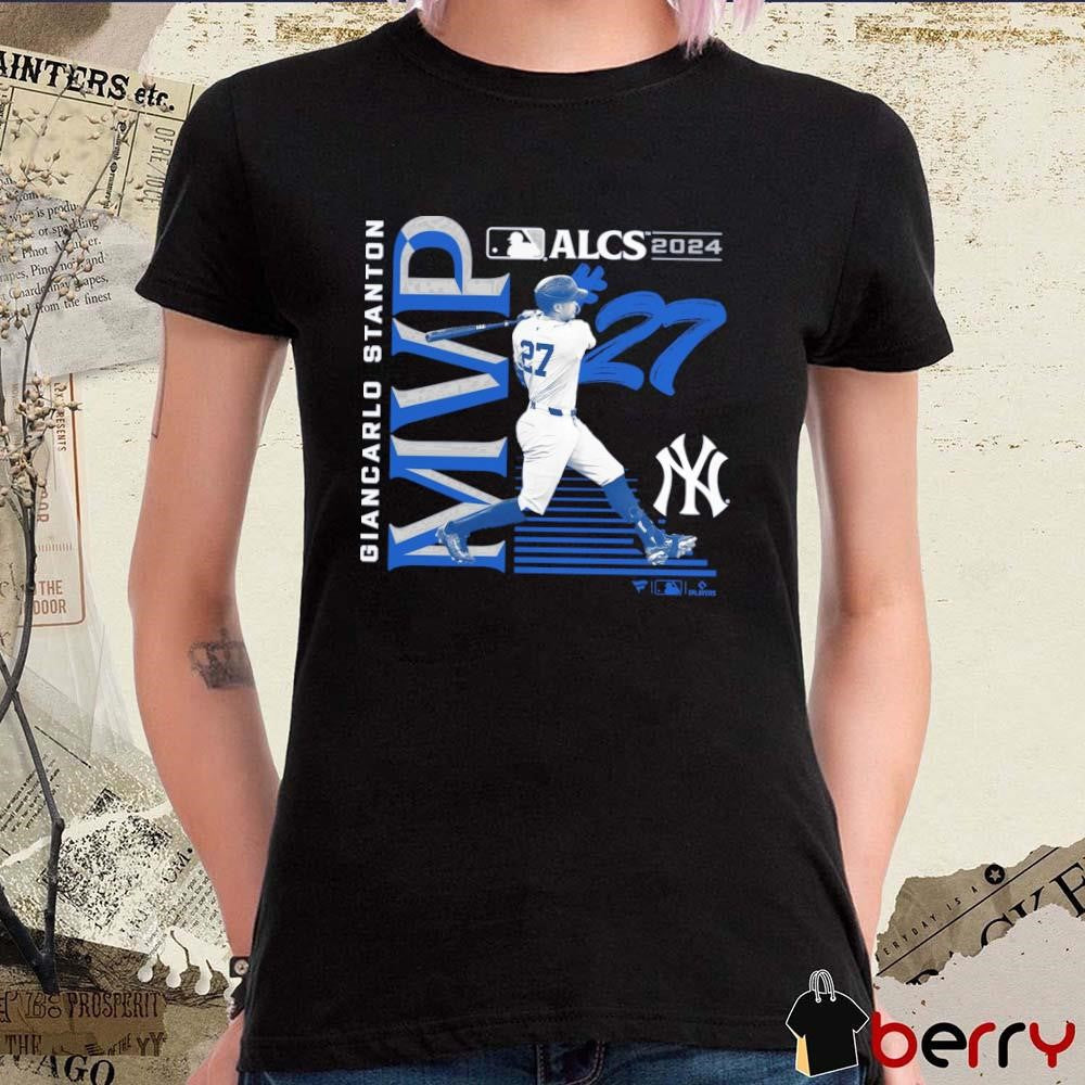 2024 New York Yankees Giancarlo Stanton MLB American League Championship Series MVP Name and Number t-shirt