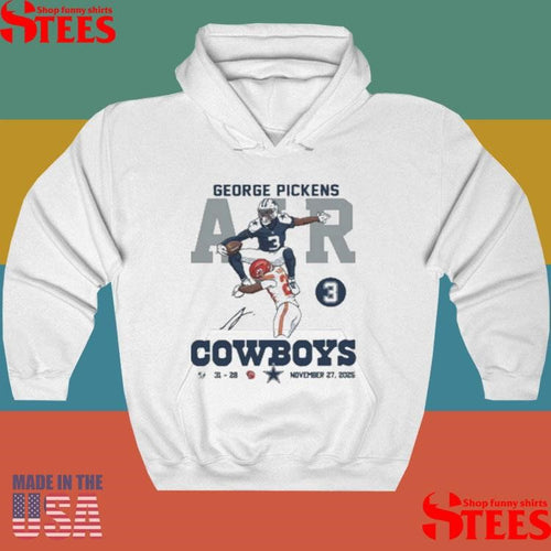 2025 George Pickens Air Cowboys 31 28 Chiefs T-shirt