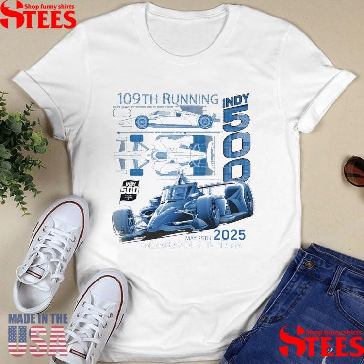 2025 Indy 500 Blueprint 109th Running Shirts