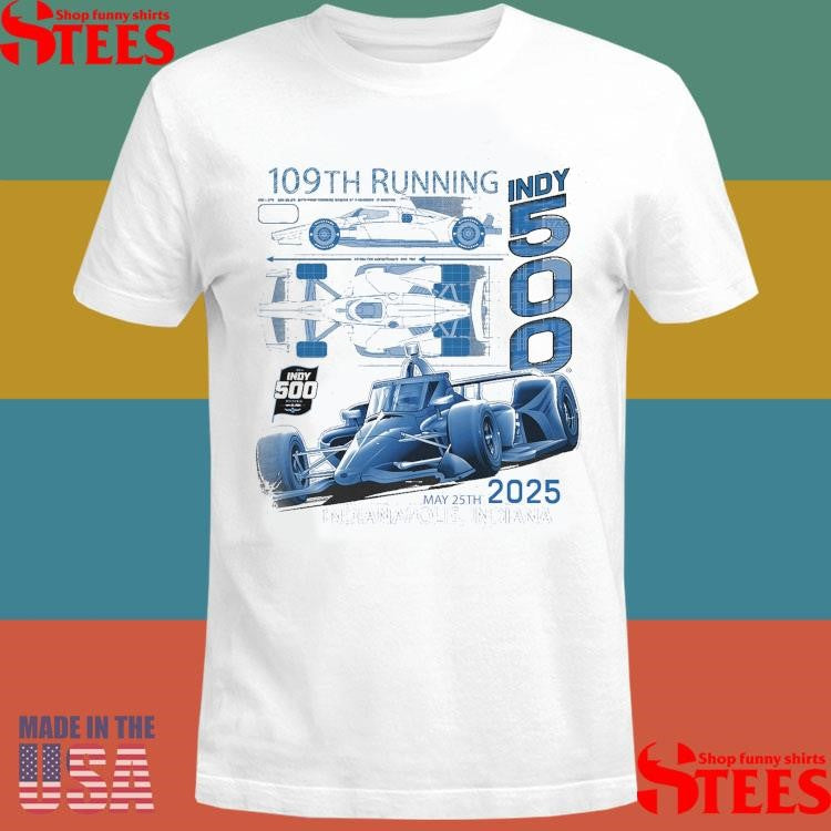 2025 Indy 500 Blueprint 109th Running Shirts