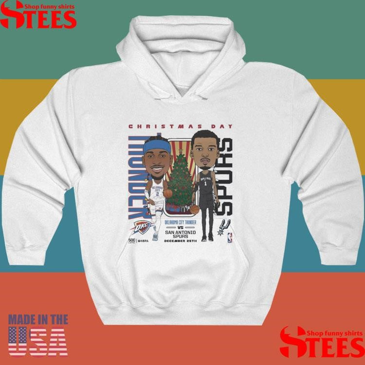 2025 Nba Christmas Day Match Up Thunder Vs Spurs T-shirt