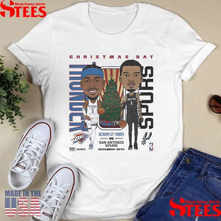 2025 Nba Christmas Day Match Up Thunder Vs Spurs T-shirt