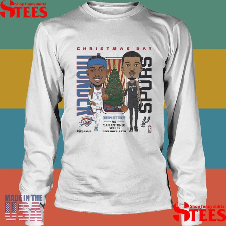 2025 Nba Christmas Day Match Up Thunder Vs Spurs T-shirt