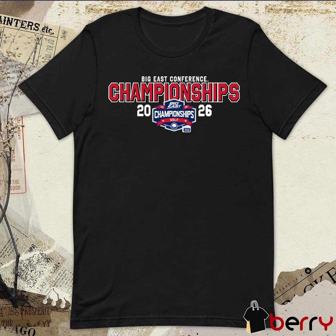 2026 BIG EAST Golf Championships presented by Jeep Logo t-shirt