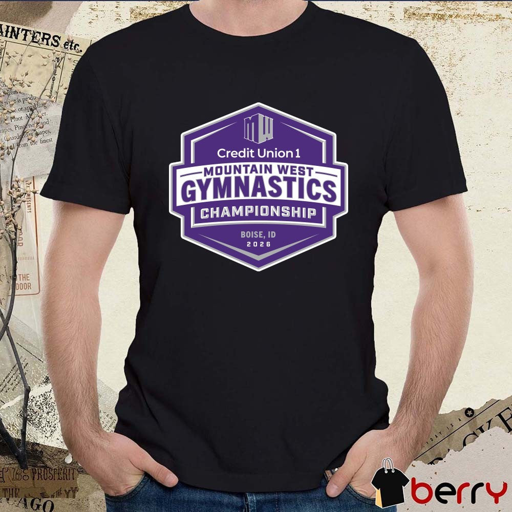 2026 Credit Union 1 Mountain West Gymnastics Championship Boise ID t-shirt