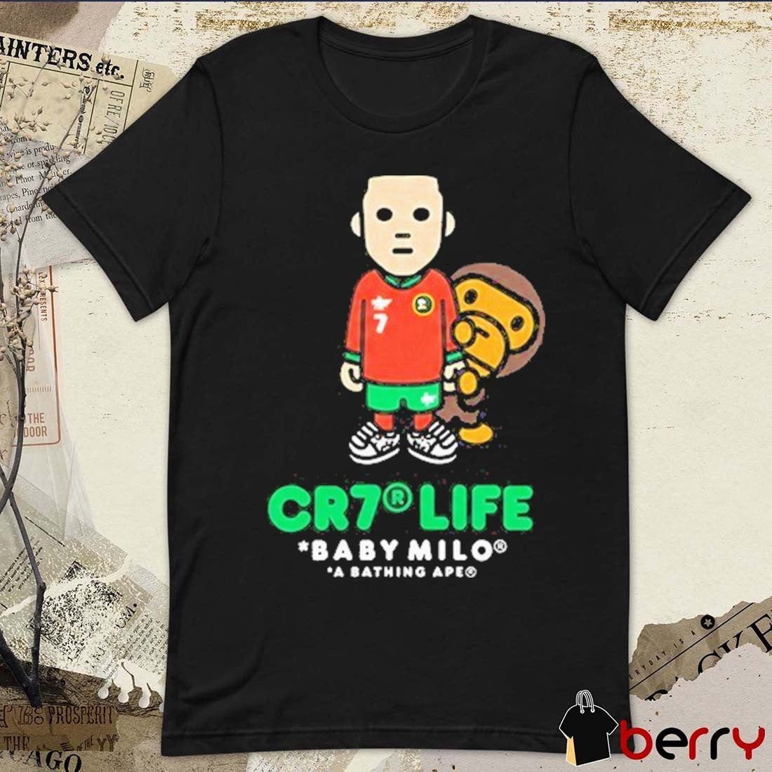 2026 Cristiano Ronaldo X BAPE CR7 Life Baby Milo A Bathing Ape t-shirt