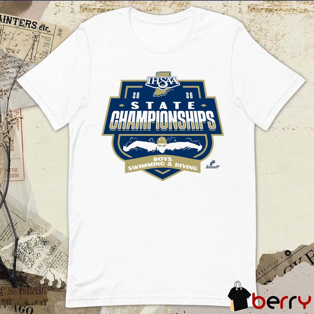 2026 Logo IHSAA Boys Swimming & Diving State Championships t-shirt