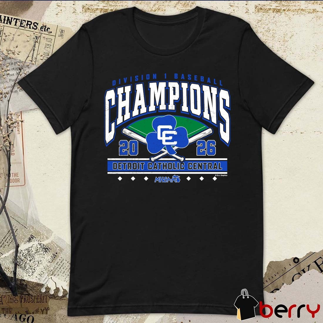 2026 MHSAA Baseball DI Champions Detroit Catholic Central t-shirt