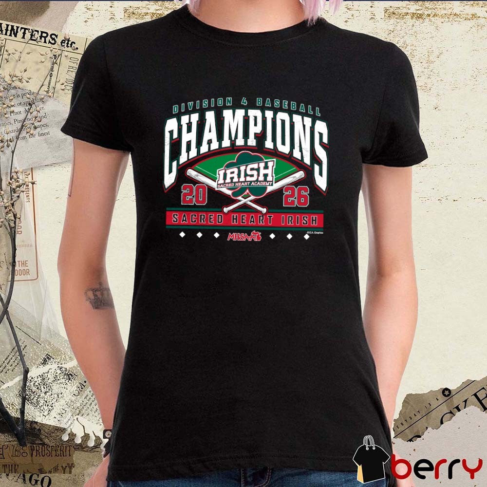 2026 MHSAA Baseball DVII Champions Sacred Heart Irish t-shirt