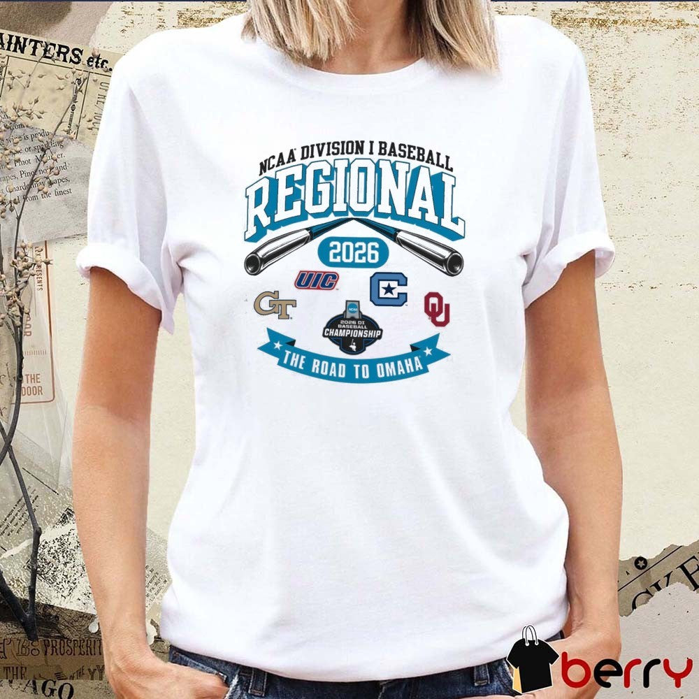 2026 NCAA Division I Baseball Regional Georgia Tech The Road To Omaha Logos t-shirt