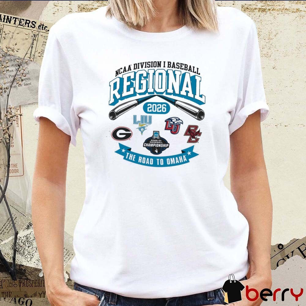 2026 NCAA Division I Baseball Regional Georgia The Road To Omaha Logos t-shirt