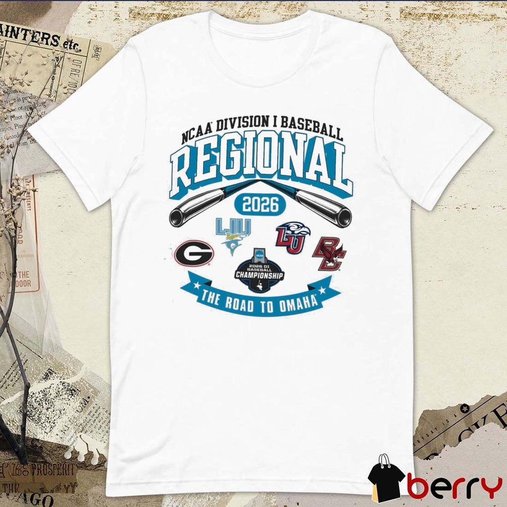 2026 NCAA Division I Baseball Regional Georgia The Road To Omaha Logos t-shirt