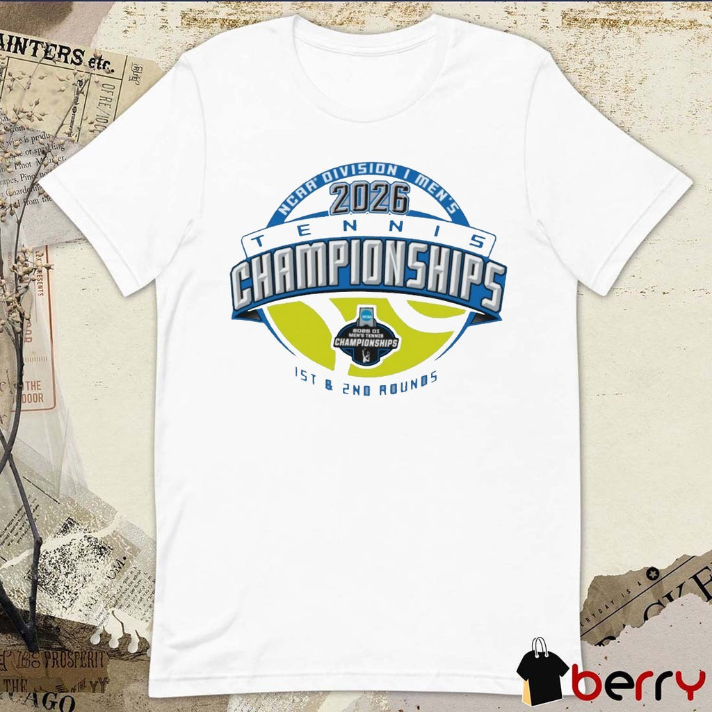 2026 NCAA Division I Men’s Tennis 1st and 2nd Rounds Champion Logo t-shirt