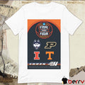 2026 NCAA Men’s Basketball Final Four Indianapolis UConn Purdue Illinois and Tennessee Poster t-shirt