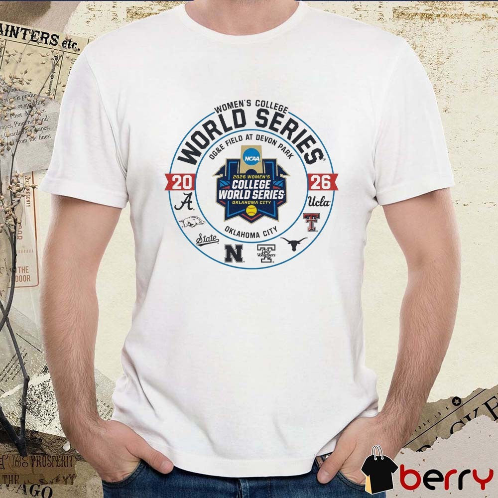 2026 NCAA Women’s College World Series OG&E Field At Devon Park 8 Team Logos t-shirt