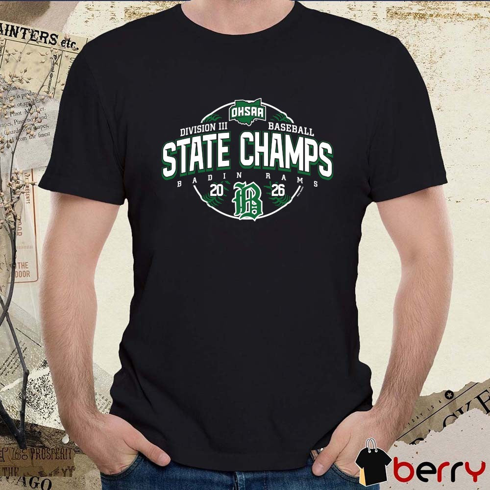 2026 OHSAA Baseball DIII State Champions Badin Rams t-shirt