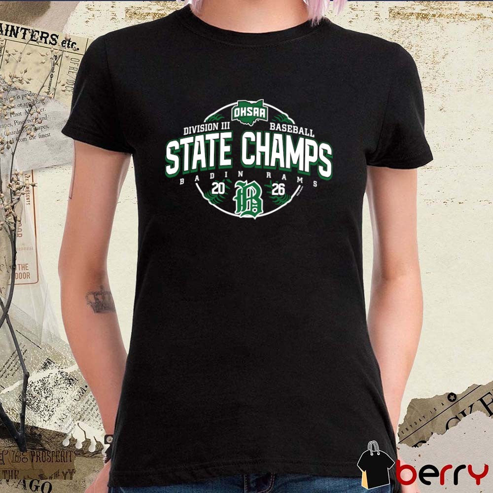 2026 OHSAA Baseball DIII State Champions Badin Rams t-shirt