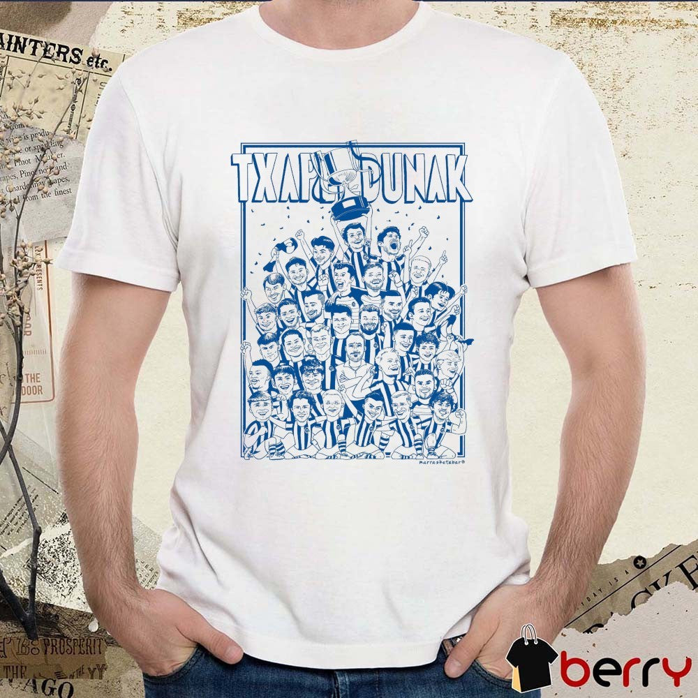 2026 Spanish Football Club Real Sociedad Txapeldunak Artwork t-shirt