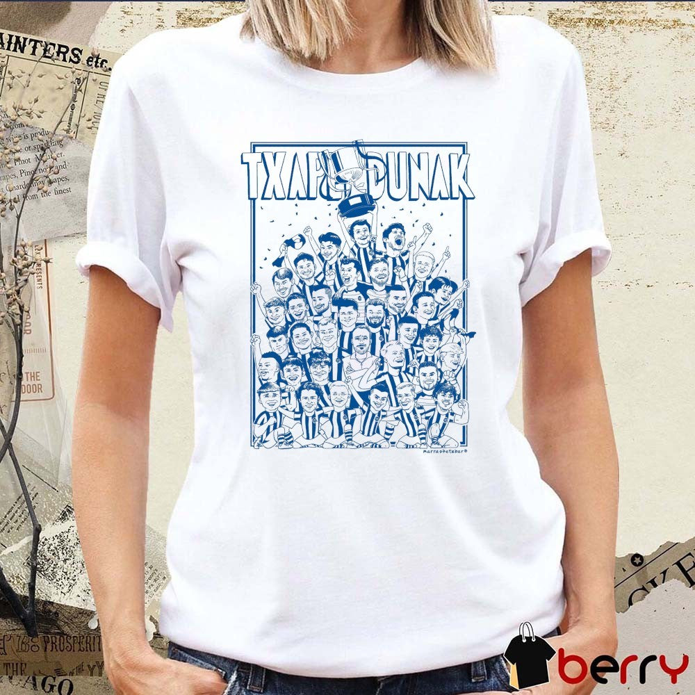 2026 Spanish Football Club Real Sociedad Txapeldunak Artwork t-shirt