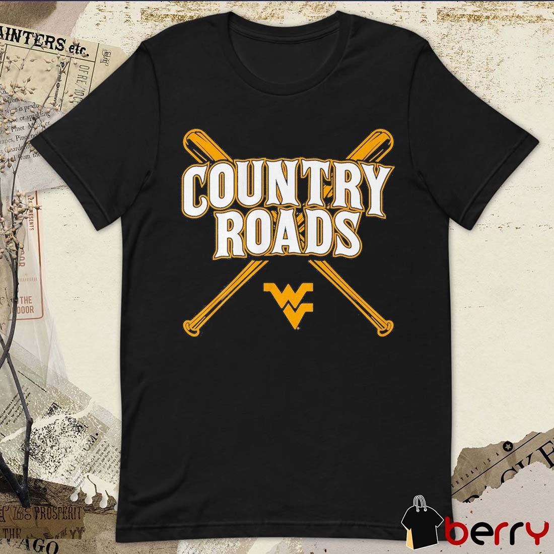 2026 West Virginia Mountaineers Baseball Country Roads t-shirt