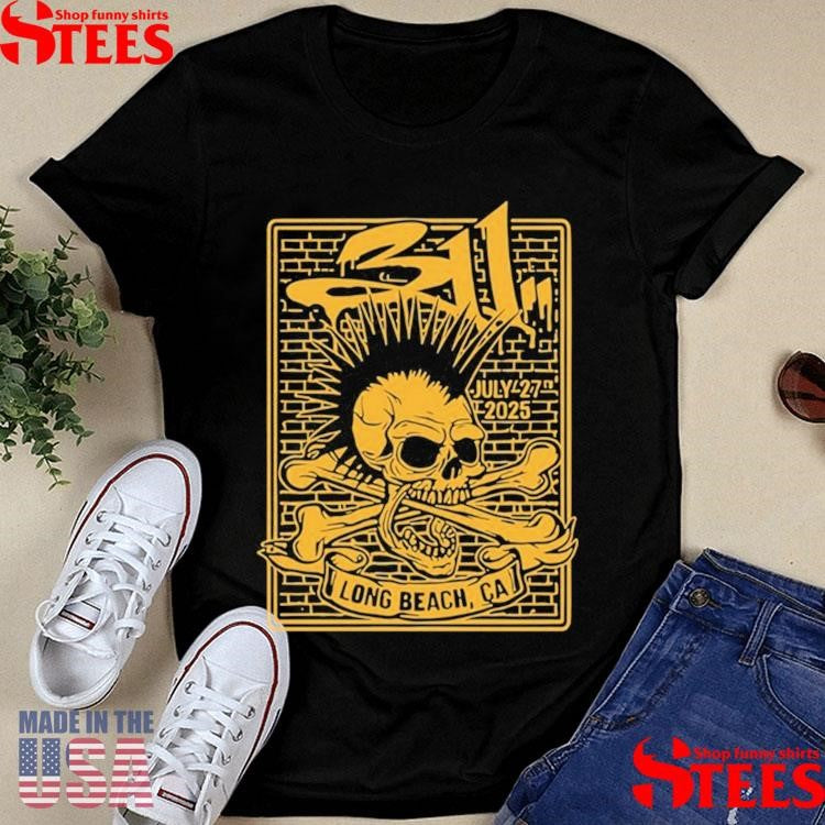 311 Vans Warped Tour 2025 Event In Long Beach California On July 27 Skull T-shirts