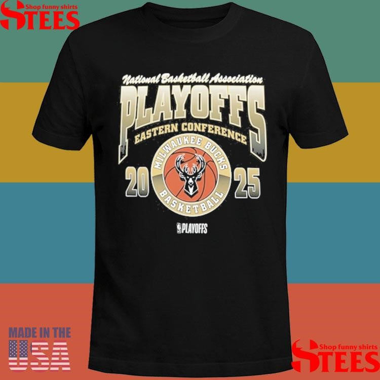 47 Milwaukee Bucks Black 2025 Playoff Participant Franklin Shirts