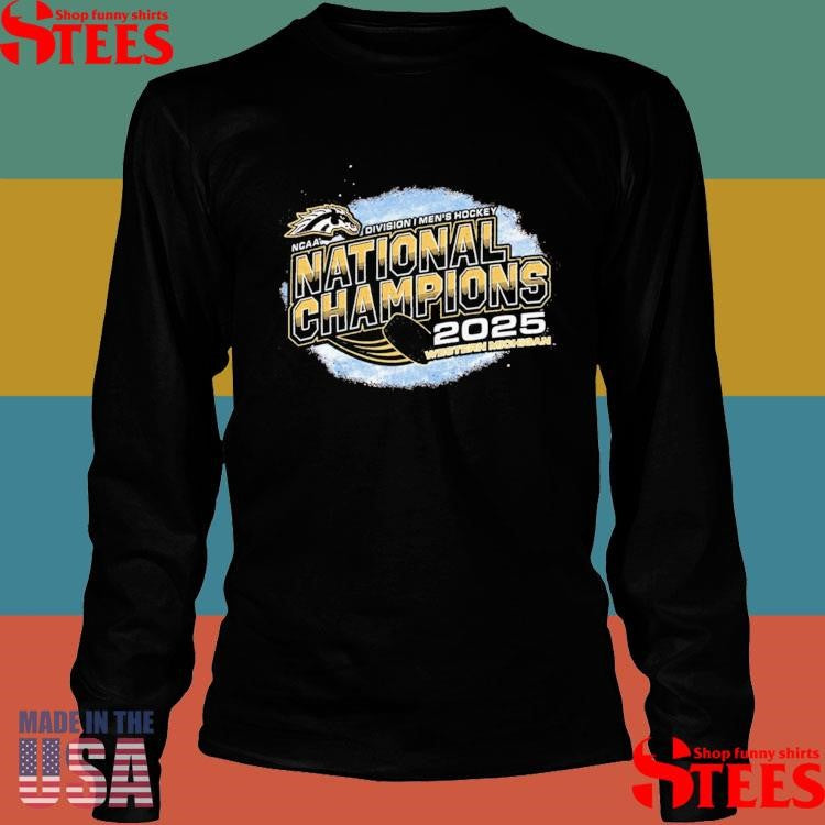 47 Western Michigan Broncos Brown 2025 National Mens Hockey Champions Shirts