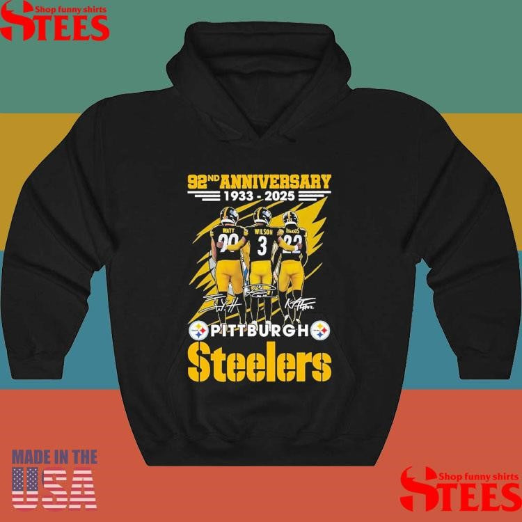 92nd Anniversary 1933-2025 Pittburgh Steelers Shirts