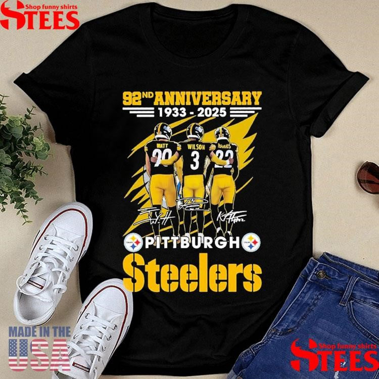 92nd Anniversary 1933-2025 Pittburgh Steelers Shirts