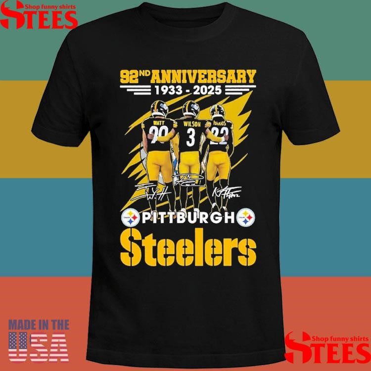 92nd Anniversary 1933-2025 Pittburgh Steelers Shirts