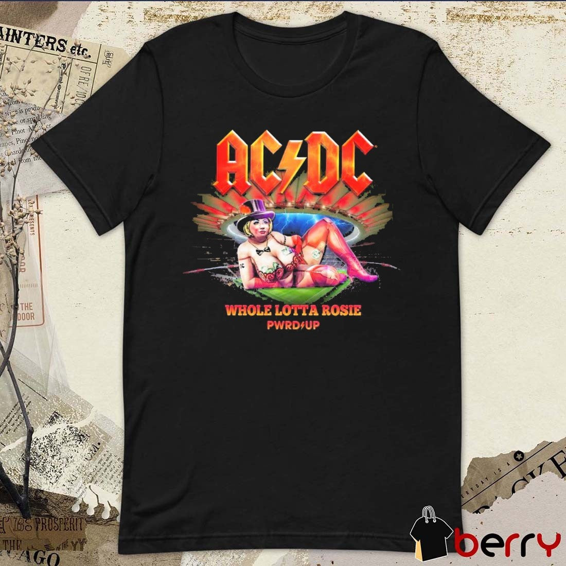 AC DC Madrid PWR UP Tour Whole Lotta Rosie July 12-16 2025 Riyadh Air Metropolitano t-shirt