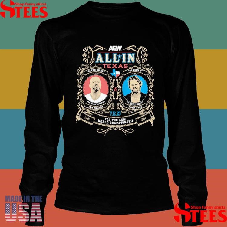 AEW ALL IN 2025 Matchup Jon Moxley vs Hangman Adam Page T-shirt