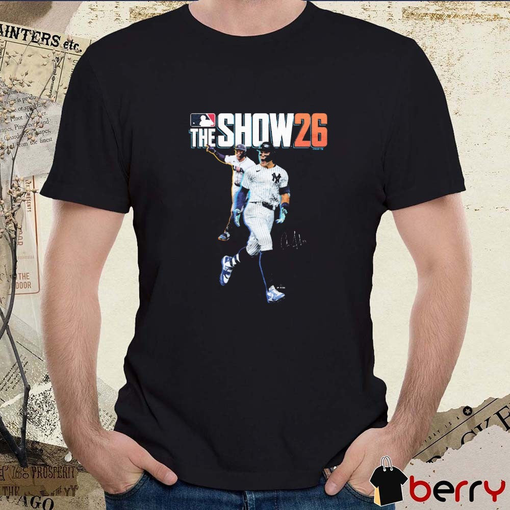 Aaron Judge MLB The Show 26 Cover New York Yankees Signature t-shirt