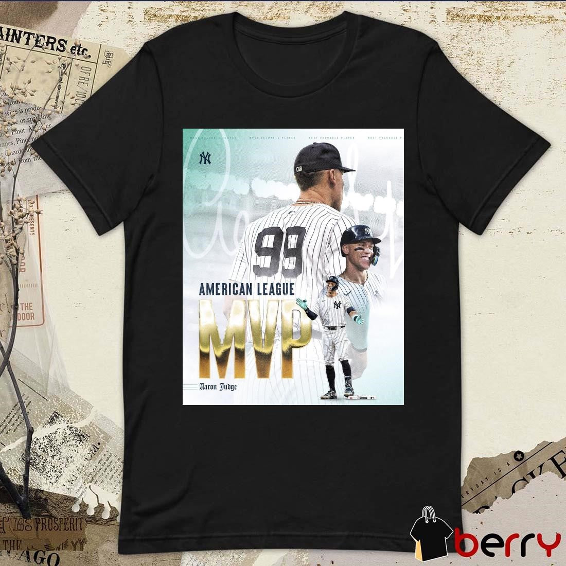 Aaron Judge Unanimous 2024 American League MVP New York Yankees MLB Poster t-shirt