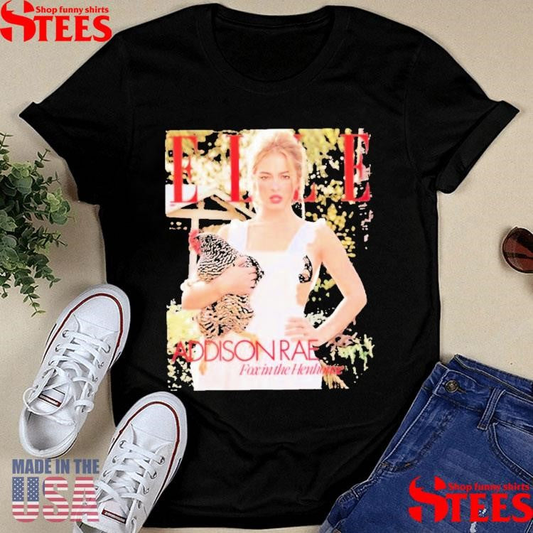 Addison Rae Elle Magazine Cover May 2025 Fox In The Henhouse Editorial Photo Shirts