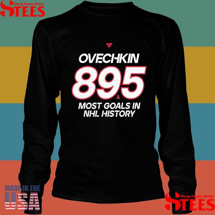 Alexander Ovechkin Washington Capitals NHL All-Time Leading Goal Scorer Name & Number 895 Shirts