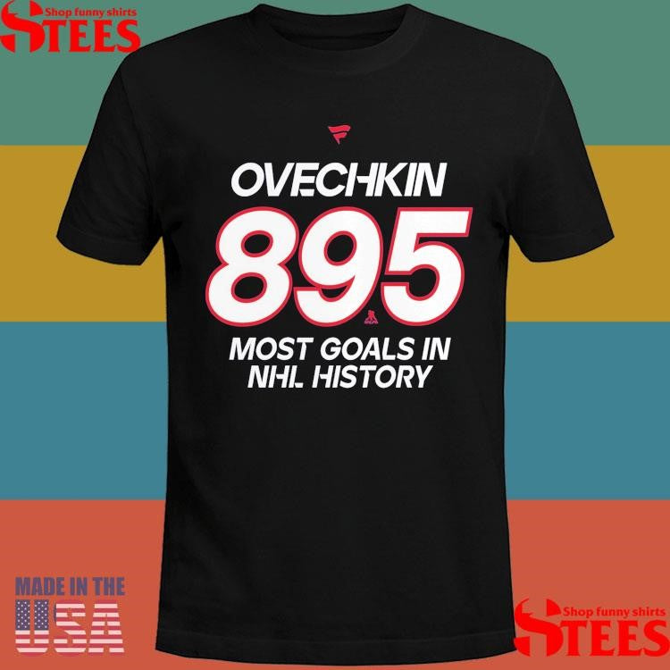 Alexander Ovechkin Washington Capitals NHL All-Time Leading Goal Scorer Name & Number 895 Shirts