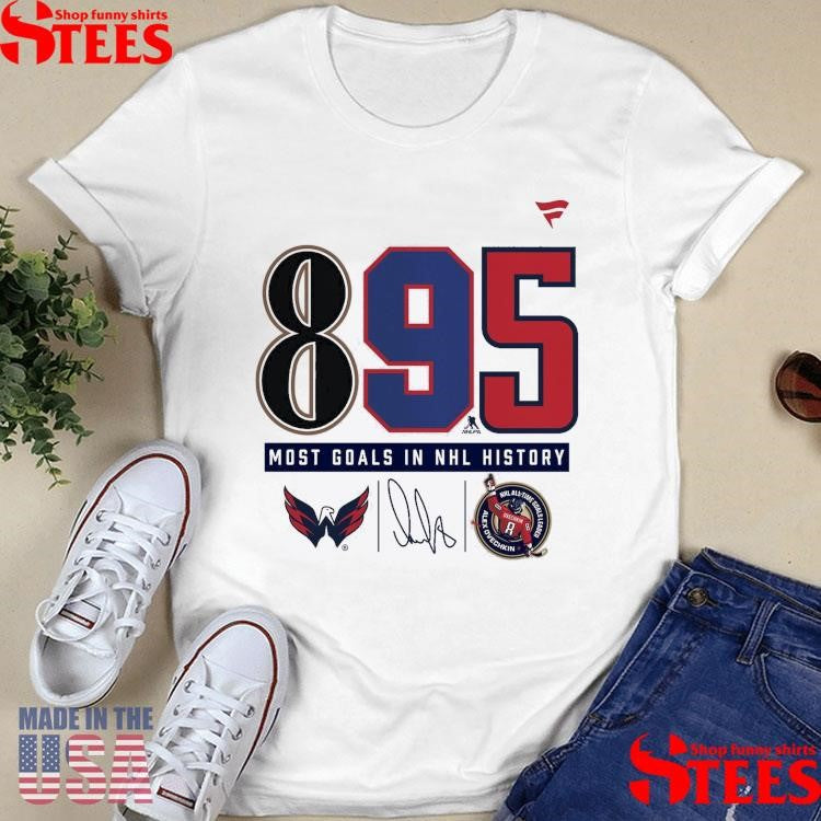 Alexander Ovechkin Washington Capitals Nhl All-time Leading Goal Scorer 895 Shirts