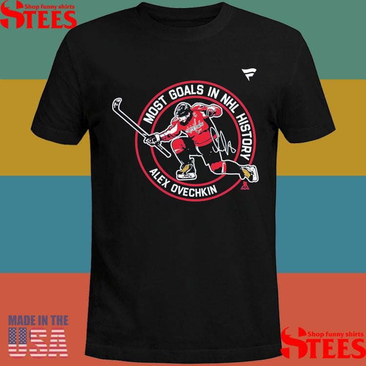 Alexander Ovechkin Washington Capitals Nhl All-time Leading Goal Scorer Badges Shirts